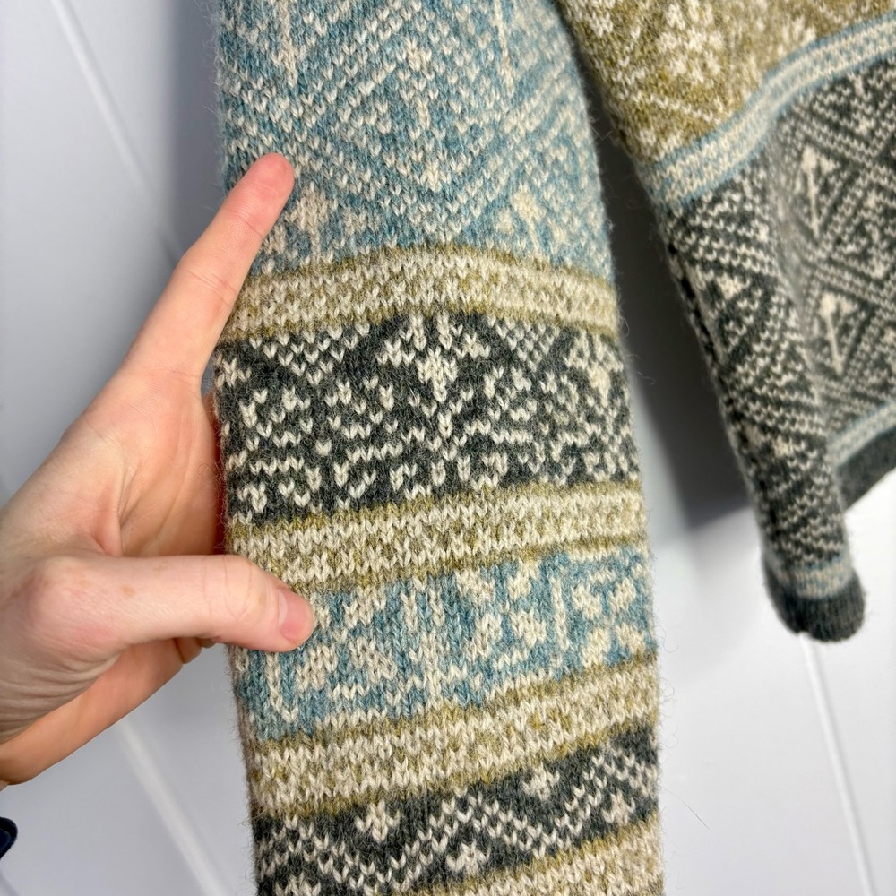 VINTAGE L.L Bean 100% Wool Cardigan Sweater Women’s Small Cottagecore Mixed Gray - Picture 4 of 11